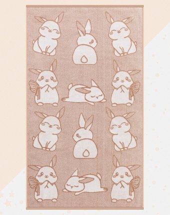 Миниатюра фотографии Этель полотенце махровое милые зайчата 130х70