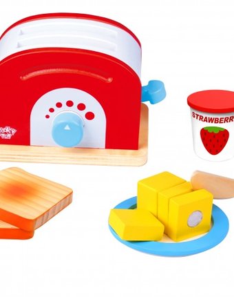 Миниатюра фотографии Деревянная игрушка tooky toy набор тостер