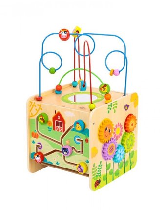 Миниатюра фотографии Деревянная игрушка tooky toy игровой куб ферма