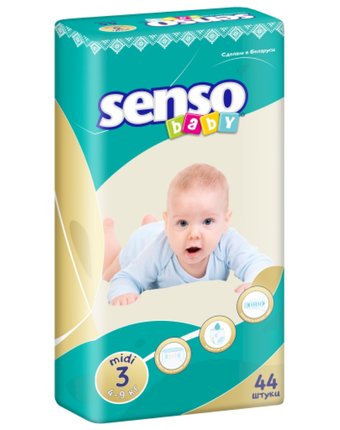 Миниатюра фотографии Подгузники senso baby (4-9 кг) шт.