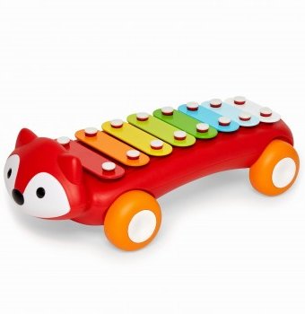 Миниатюра фотографии Развивающая игрушка "лиса-ксилофон", цвет: разноцветный