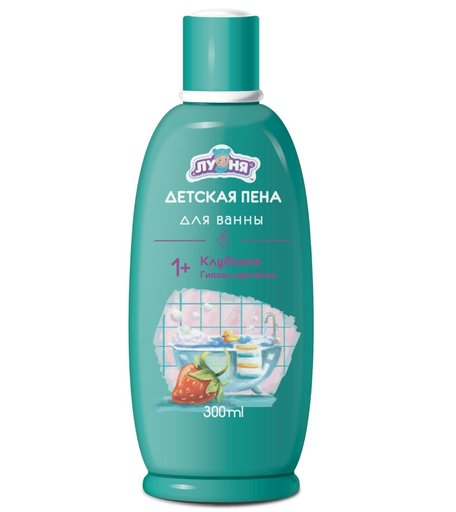 Пена для ванны ЛУНЯ пена для ванны Клубника, с рождения мл