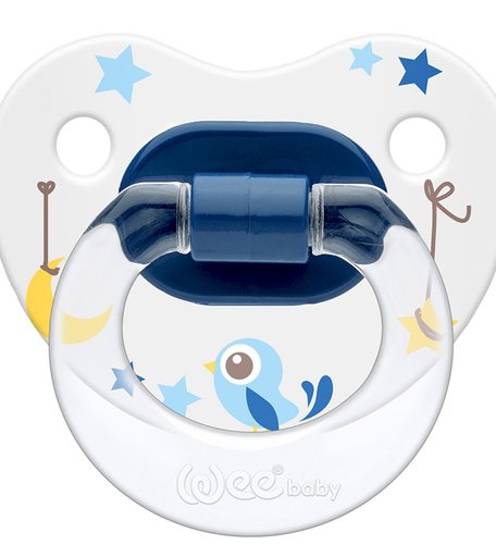 Пустышка WeeBaby с рисунком силикон, от 6 месяцев