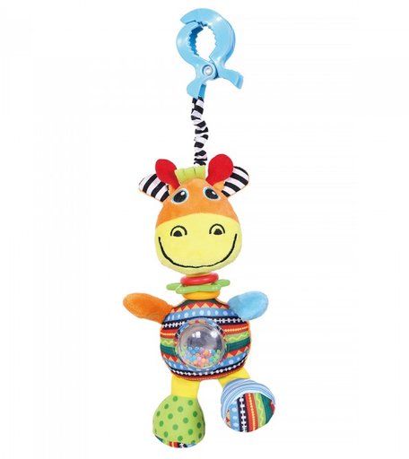 Подвесная игрушка Biba Toys на прищепке Жираф Джиджи 36x14 см