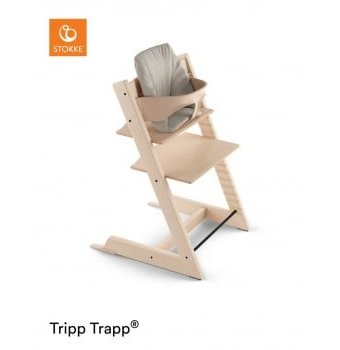 Миниатюра фотографии Подушка baby на съемные сидения для стульчика stokke tripp trapp timeless grey ocs, серый