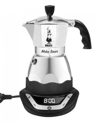 Миниатюра фотографии Bialetti гейзерная кофеварка moka timer на 6 порций