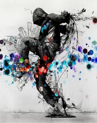 Миниатюра фотографии Котеин картина по номерам танцор hip-hop 30х30 см