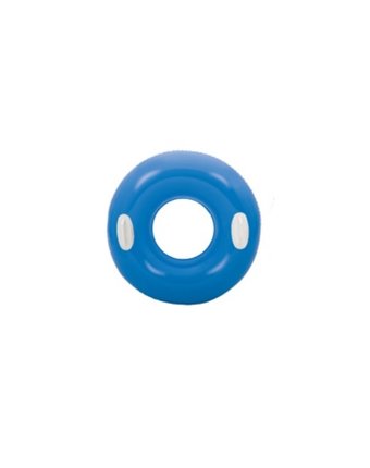 Надувной круг Intex Глянцевый с ручками Голубой, 76 см