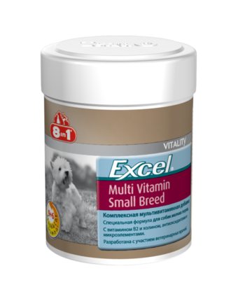 Витамины для взрослых собак 8in1 8in1 Excel Мультивитамины д/собак мелких пород 70 таблеток Excel Мультивитамины для мелких пород, 70