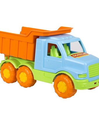 Машинка Полесье Максик (голубая кабина-оранжевый кузов)