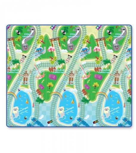 Игровой коврик FunnyLon портативный Asia Tour Train 140х200х1 см