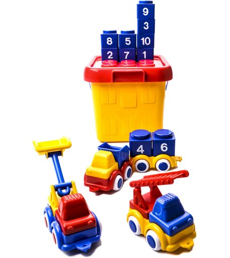 Игровой набор Viking Toys Строители - Построй машинки, 23 см