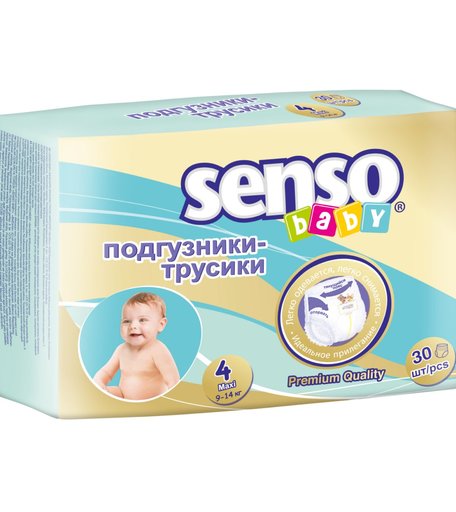Подгузники-трусики Senso Baby Pants Active дышащие, р. 4, 9-14 кг, 30