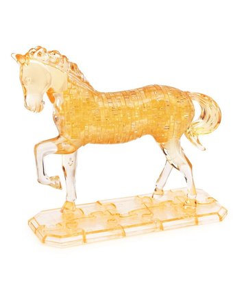 Миниатюра фотографии Головоломка crystal puzzle лошадь золотая цвет: желтый