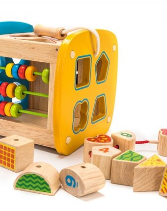 Миниатюра фотографии Деревянная игрушка bradex игра развивающая бизикуб