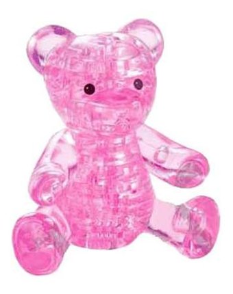 Головоломка Crystal Puzzle Мишка розовый цвет: розовый