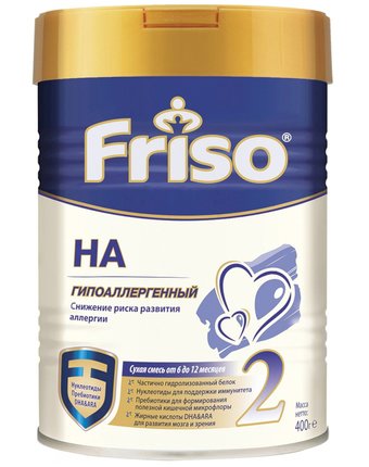 Миниатюра фотографии Молочная смесь friso ha 2 6-12 месяцев, 400 г