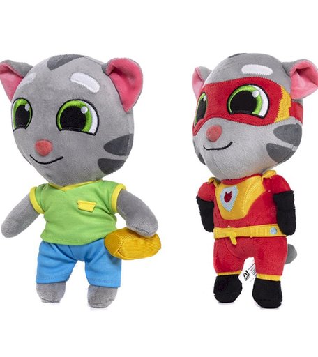 Мягкая игрушка Super01 Говорящий Том 25 см цвет: серый