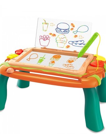 Миниатюра фотографии Игровой центр pituso стол для игры с конструктором и магнитной доской для рисования
