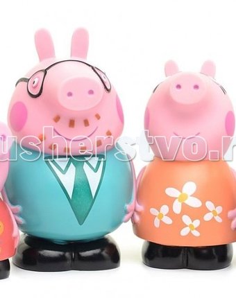 Миниатюра фотографии Свинка пеппа (peppa pig) игрушка для купания семья пеппы