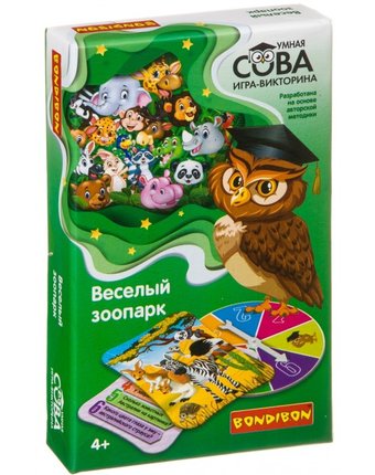 Bondibon Игра-викторина Умная Сова Веселый зоопарк