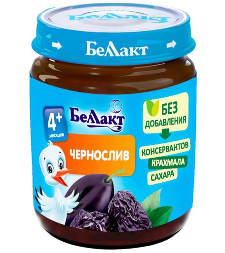 Пюре Беллакт чернослив, 100 грамм г, с 4 месяцев