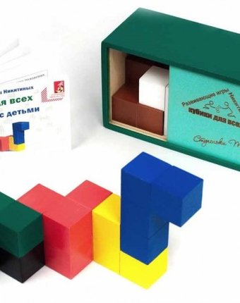 Деревянная игрушка Ступеньки творчества Кубики для всех от Семьи Никитиных