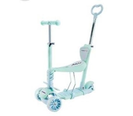 Трехколесный самокат Moby Kids Pony 3 в 1 светящиеся колеса