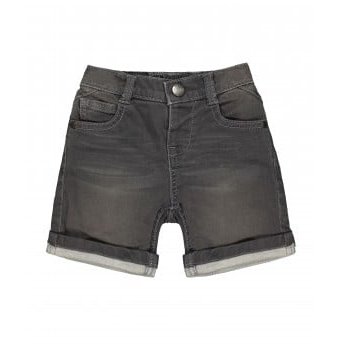 Миниатюра фотографии Шорты джинсовые с отворотами, серый