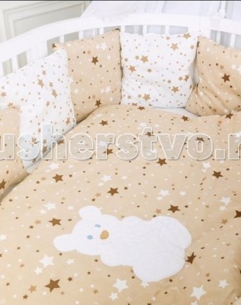 Миниатюра фотографии Комплект в кроватку premiumbaby молочный звездопад (4 предмета)