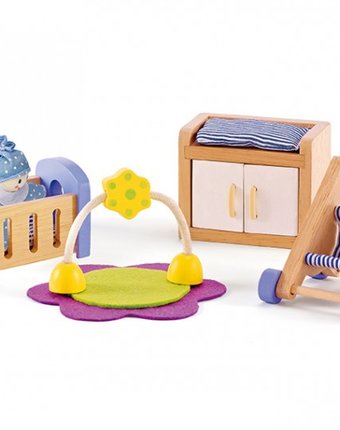 Миниатюра фотографии Hape набор для кукольного дома детская комната
