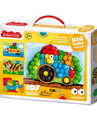 Мозаика классическая Десятое Королевство Baby toys «Трактор» 107 элементов