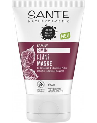 Миниатюра фотографии Sante sante экспресс-маска для блеска волос с био-берёзой и растительными протеинами