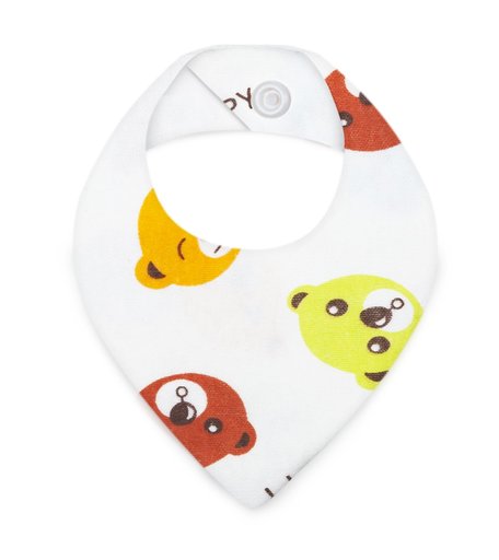 Слюнявчик NDCG из 100% хлопка mother care, 1 шт, мишки, с 3 месяцев, 33 х 30 см