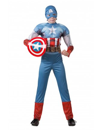 Миниатюра фотографии Батик карнавальный костюм капитан америка мстители марвел 5091