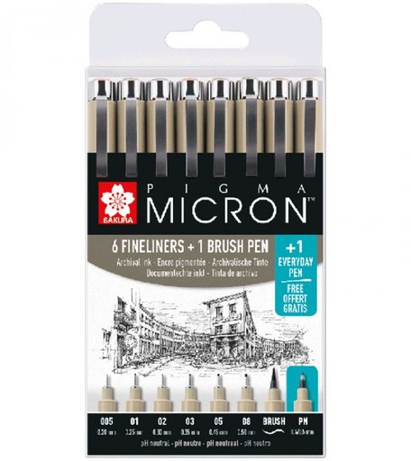 Sakura Набор капиллярных ручек Pigma Micron 8 шт.