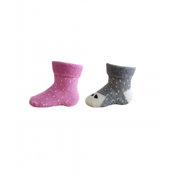 Носки шерстяные Janus, 2 пары, серый, розовый