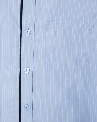 Миниатюра фотографии Голубая рубашка в полоску gulliver