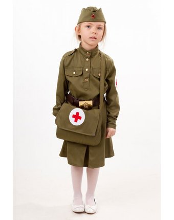 Пуговка Карнавальный костюм Военная медсестра Патриоты