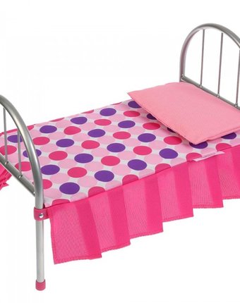 Кроватка для куклы Карапуз с подушкой и матрасом