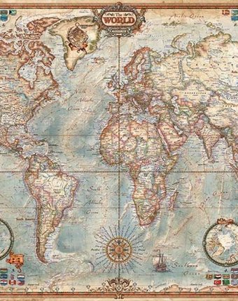 Миниатюра фотографии Educa пазл политическая карта мира 1000 элементов