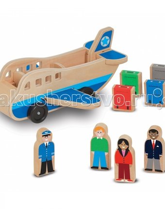Миниатюра фотографии Деревянная игрушка melissa & doug аэроплан 9394