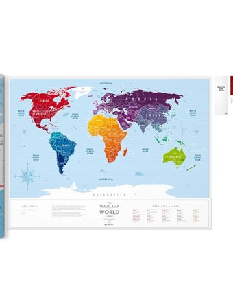 Скретч-карта мира 1DEA.me Travel map Silver World