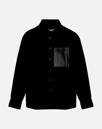 Миниатюра фотографии Рубашка черная с длинным рукавом gulliver