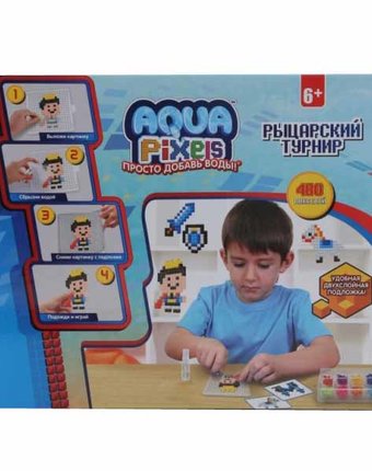 Набор для творчества 1Toy Aqua Pixels Aqua Pixels Рыцарский турнир