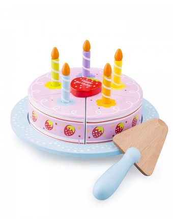 Миниатюра фотографии Деревянная игрушка new cassic toys праздничный торт