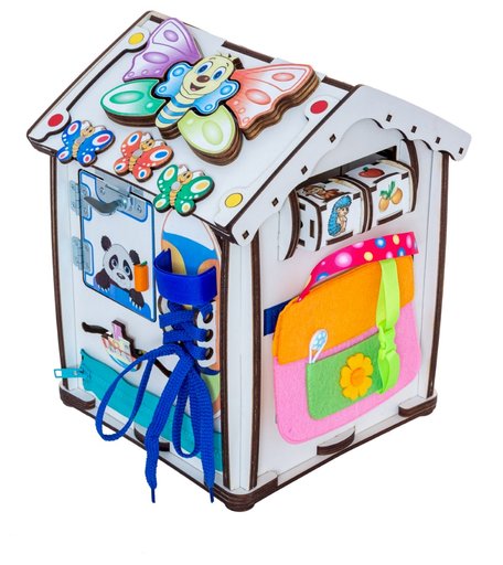 Бизиборд Iwoodplay Зверушки со светом 30 см