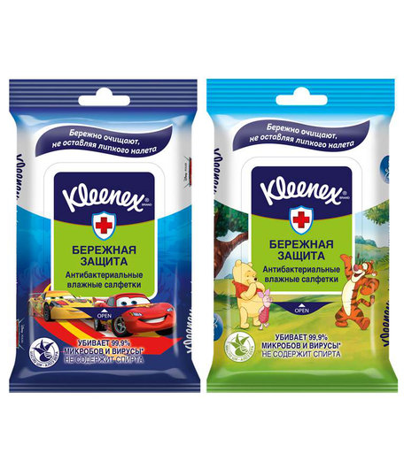Салфетки Kleenex Дисней антибактериальные, 10 шт