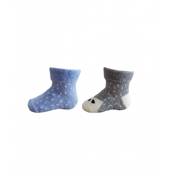 Миниатюра фотографии Носки шерстяные janus, 2 пары, серый, синий
