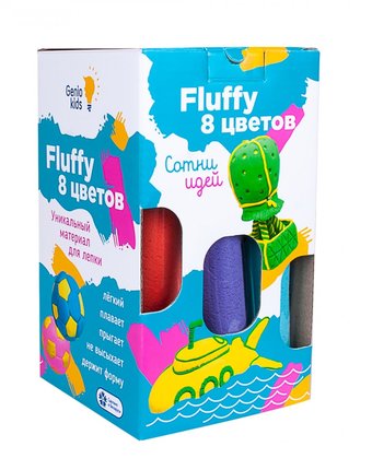 Тесто для лепки Genio Kids-Art «Fluffy 8 цветов»